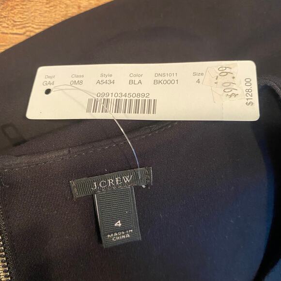 J Crew Pleated Black Sleeveless Dress New with tags Size 4 - Picture 9 of 9